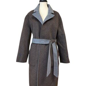 Petite Studio New York Grey/Blue Reversible Wool Jacket (L)